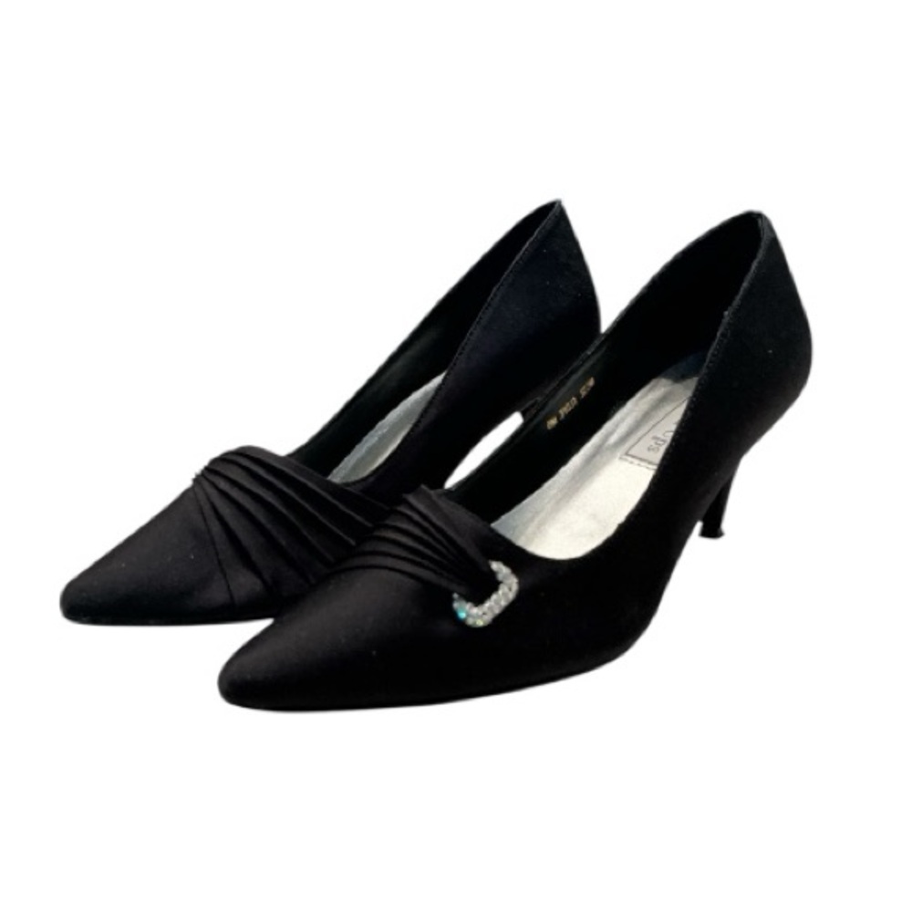 Touch Ups Deep Navy Satin Heels